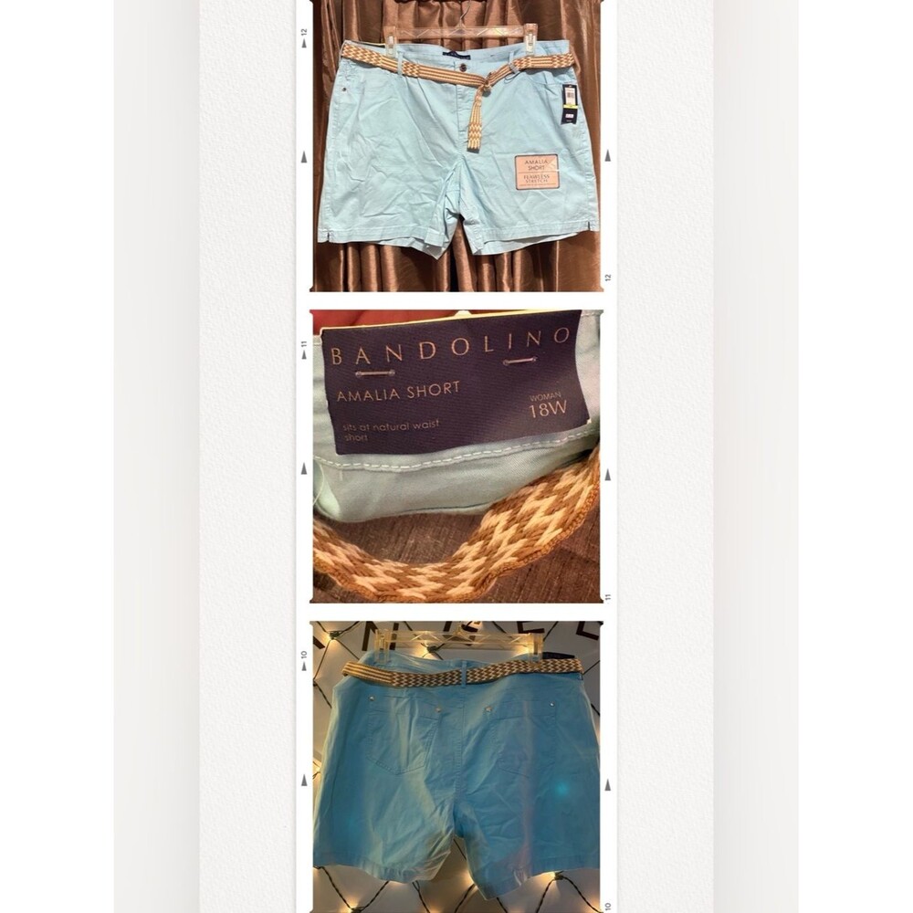 Bandolino Stretch Flat-Front Women’s Shorts in Light Blue #1985